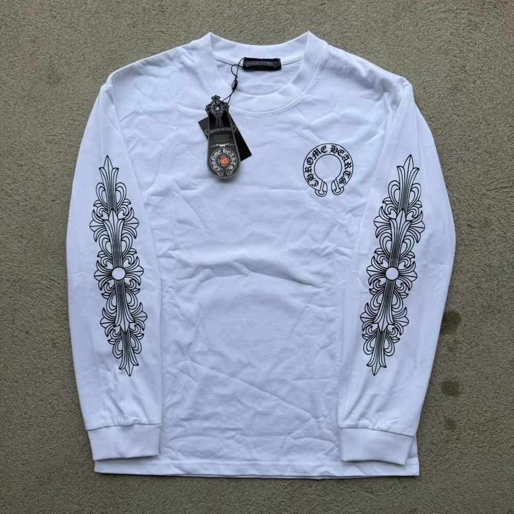 Chrome hearts horseshoe thermal Waffle long sleeve 'White' (M) in perfect condo